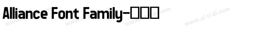 Alliance Font Family字体转换